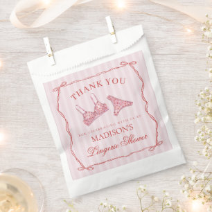 Sachets En Papier Lingerie rose et rouge à coeur Fête de douche Dess