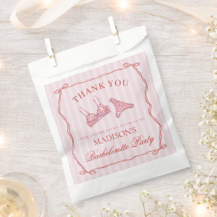 Sachets En Papier Lingerie rose et rouge en forme de cœur pour enter