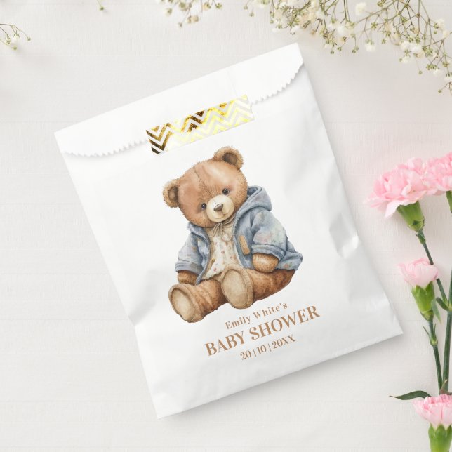 Sachets En Papier L'Invitation Baby shower De L'Ours En Teddy Peut A (Scellé)