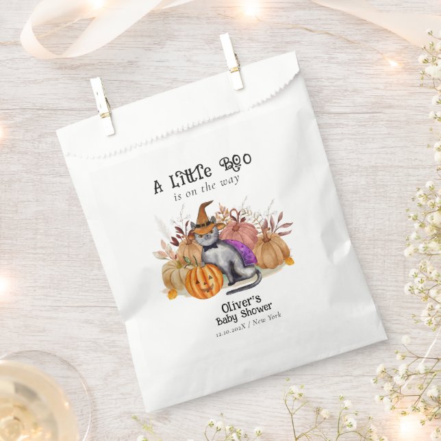 Sachets En Papier Little Boo Poem Chat En Sorcière Baby shower Casqu (Coupé)