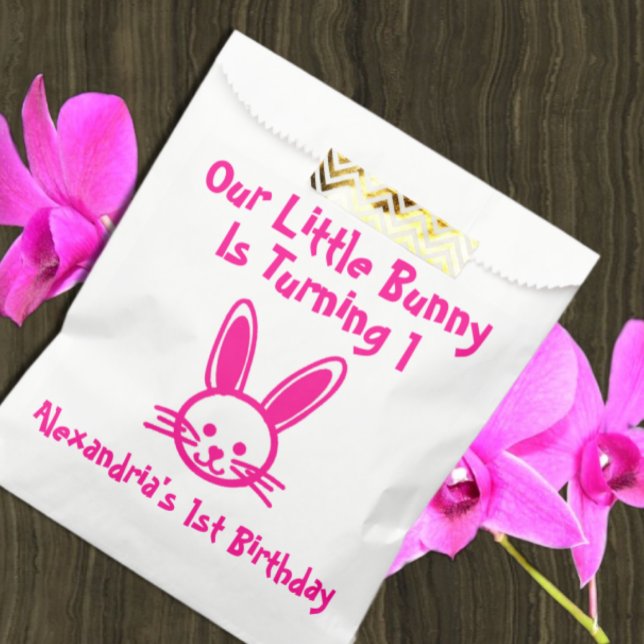 Sachets En Papier Little Bunny 1er anniversaire (Créateur téléchargé)
