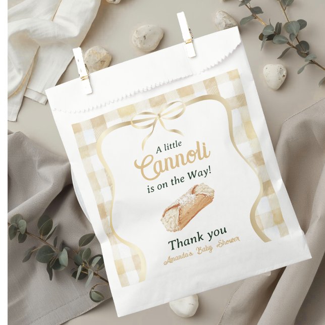 Sachets En Papier Little Cannoli Neutral Beige Italian Baby Shower (Créateur téléchargé)