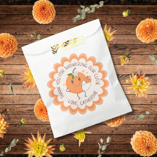 Sachets En Papier Little Cutie En route Baby shower orange migre