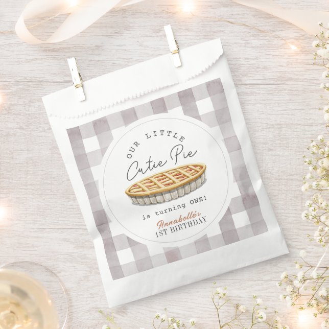 Sachets En Papier Little Cutie Pie Thanksgiving Blanc Anniversaire (Coupé)