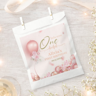 Sachets En Papier Little Miss ONE derful rose Floral 1er anniversair