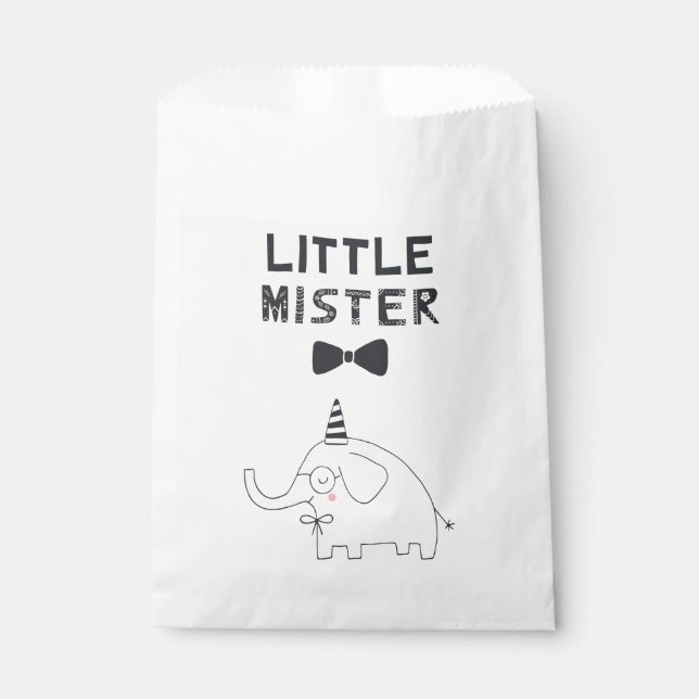 Sachets En Papier Little Mister | Baby Party Elephant | (Devant)