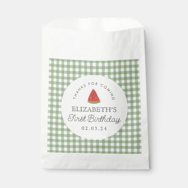 Sachets En Papier Little Sweet Melon Premier anniversaire (Devant)