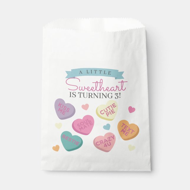 Sachets En Papier Little Sweetheart Candy fête d'anniversaire (Devant)