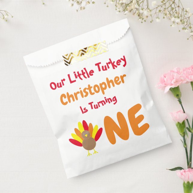 Sachets En Papier Little Turkey 1er anniversaire (Scellé)