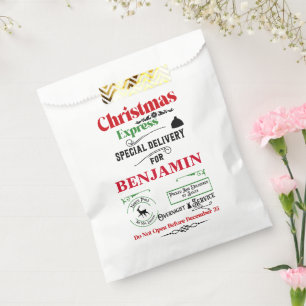 Sachets En Papier Livraison de cerfs Red Père Noël Sack Pôle Nord