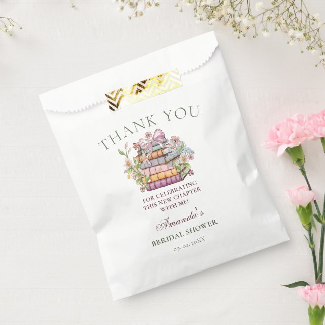 Sachets En Papier Livre de conte de nouveau chapitre Mariage Remerci (Scellé)