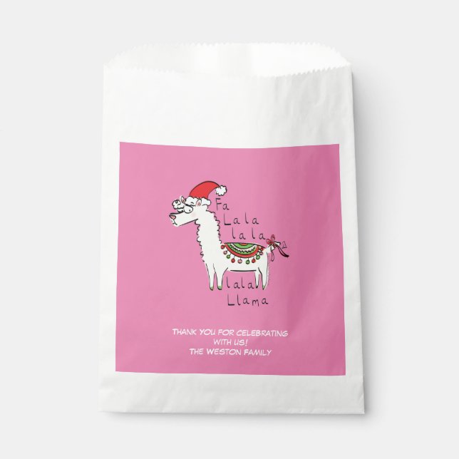 Sachets En Papier Llama Christmas Enfants mignonne Drôle (Devant)