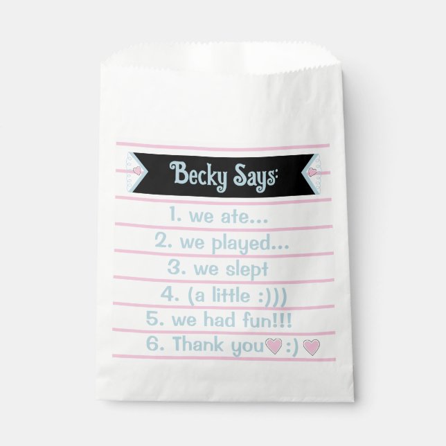 Sachets En Papier Llama pyjama Anniversaire fête de Slepov (Devant)