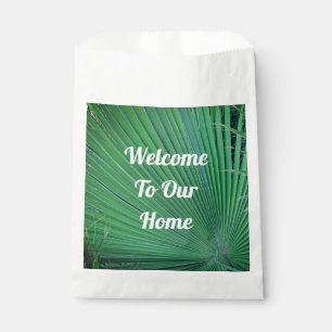 Sachets En Papier Location de maison de plage Feuille tropicale Bien