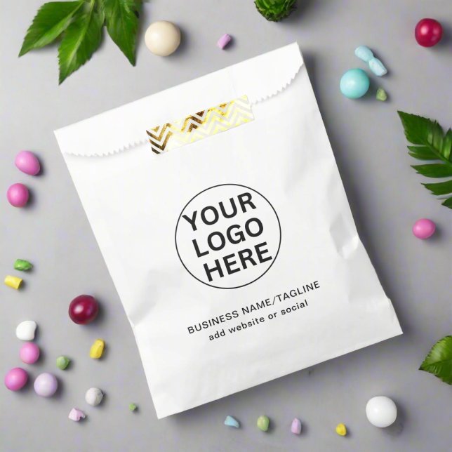 Sachets En Papier Logo de la société promotionnelle et texte de marq (Créateur téléchargé)