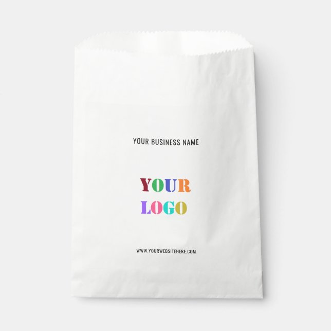 Sachets En Papier Logo de l'entreprise et texte Business Favoriser l (Devant)