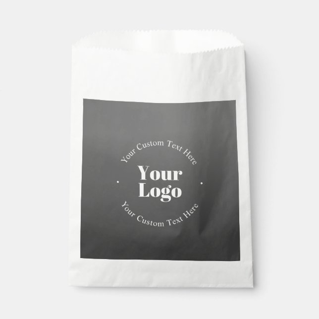 Sachets En Papier Logo d'entreprise ou design & texte modifiable (Devant)