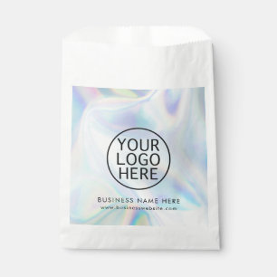 Sachets En Papier Logo d'entreprise simple iridescent personnalisé p