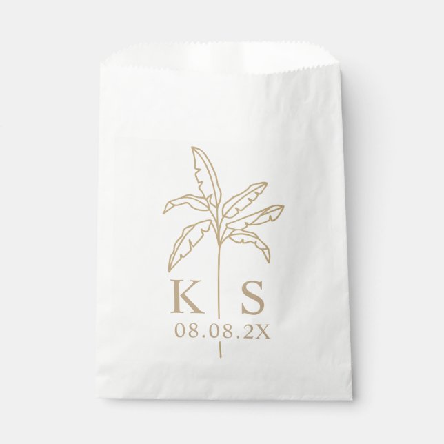 Sachets En Papier Logo du Mariage Monogramme personnalisé Favoriser  (Devant)