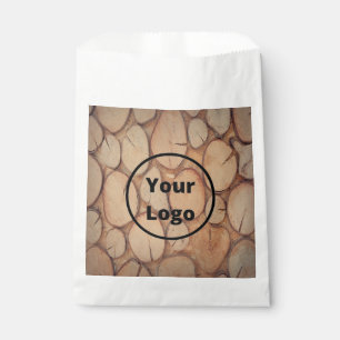 Sachets En Papier Logo personnalisé troncs d'arbres marrons