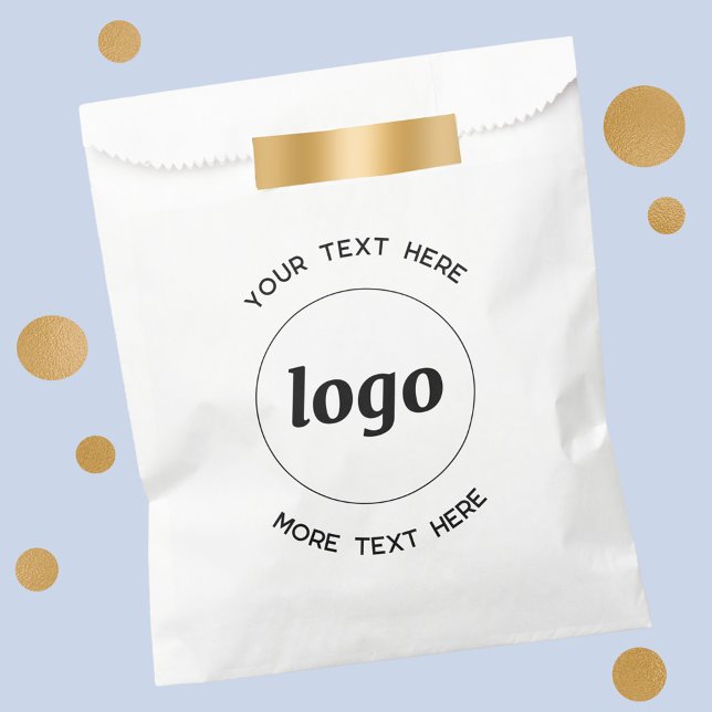 Sachets En Papier Logo Simple Avec Entreprise Texte (Logo and custom text business promotional paper bag)