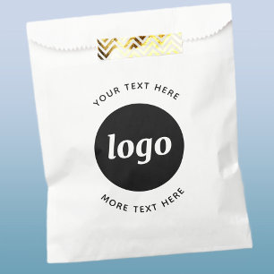 Sachets En Papier Logo Simple Avec Entreprise Texte