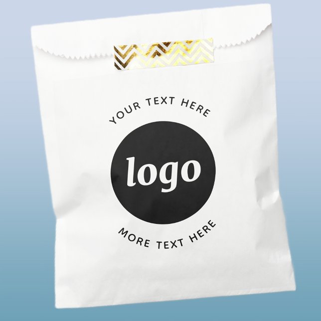 Sachets En Papier Logo Simple Avec Texte Commercial (Logo with text business promotional paper bag)