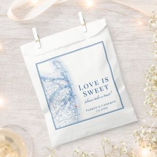 Sachets En Papier Long Branch New Jersey Elegant Mariage de carte
