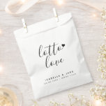 Sachets En Papier Loto | Ticket Minimum Wedding<br><div class="desc">Simple, stylish "lotto love" wedding day favor bag in a moderne minimalist design style with a handwritten script typographiy in classic black and white written in informal casual style. The text can easily be personalized for a unique of a childesign for your special day. The perfect way to gift a...</div>