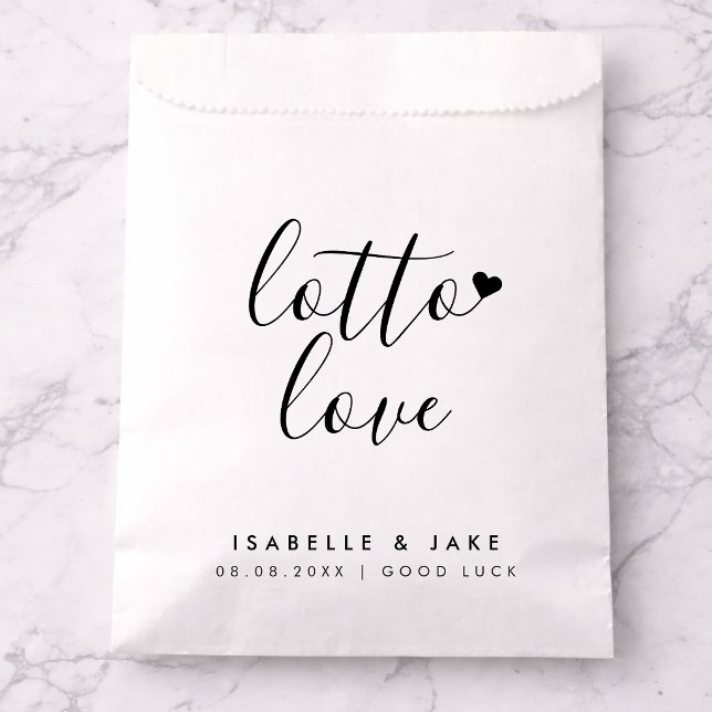Sachets En Papier Loto | Ticket Minimum Wedding (Créateur téléchargé)