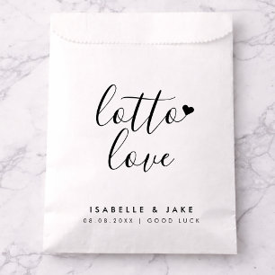 Sachets En Papier Lotto Love   Billet de Loterie Mariage Minimaliste
