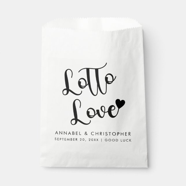 Sachets En Papier Lotto Love Loterie Ticket casino puce de billet en (Devant)