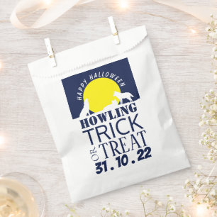 Sachets En Papier Loups au clair de lune, fête d'Halloween Treat Fav
