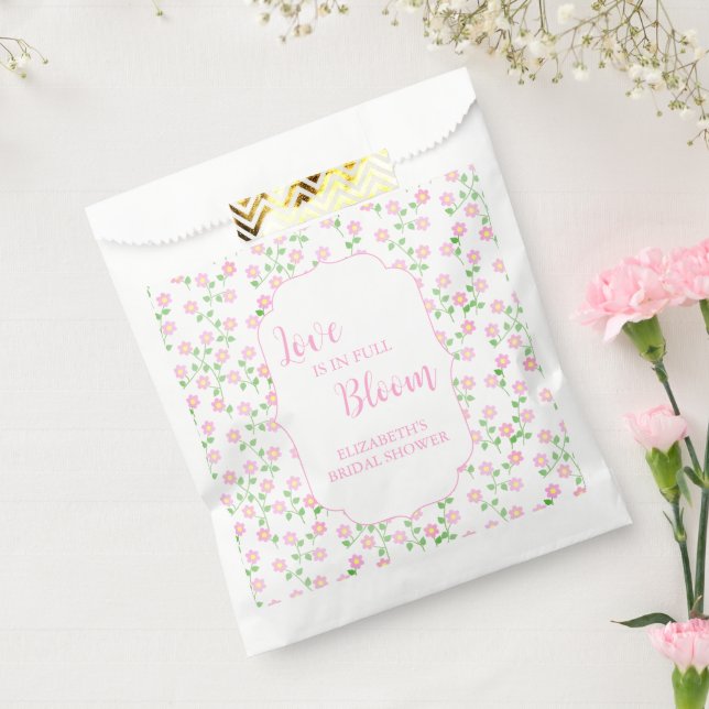 Sachets En Papier Love Is In Bloom Pink Floral Bridal Shower (Scellé)