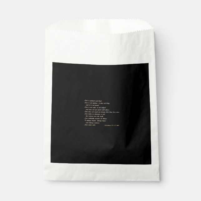 Sachets En Papier Love Is Patient Simple Inspirational Design  (Devant)