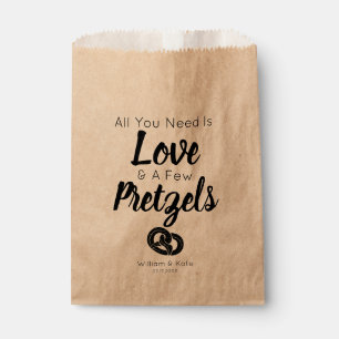 Sachets En Papier Love Pretzel Traiter Mariage Favor Sac