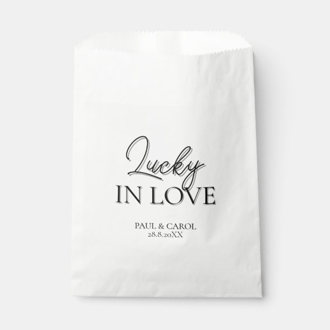Sachets En Papier Lucky in Love Sac en papier personnalisé (Devant)