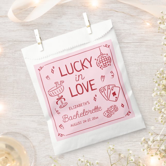 Sachets En Papier Lucky In Love Whimsical Main tiré Bachelorette (Coupé)