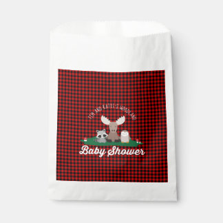 Sachets En Papier Lumberjack Flannel Red Buffulo Plaid Baby shower
