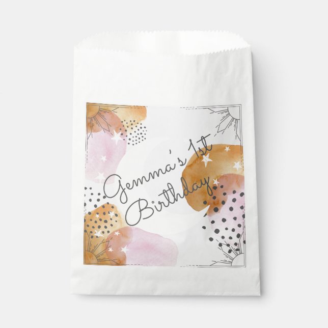Sachets En Papier Lune rose (Devant)