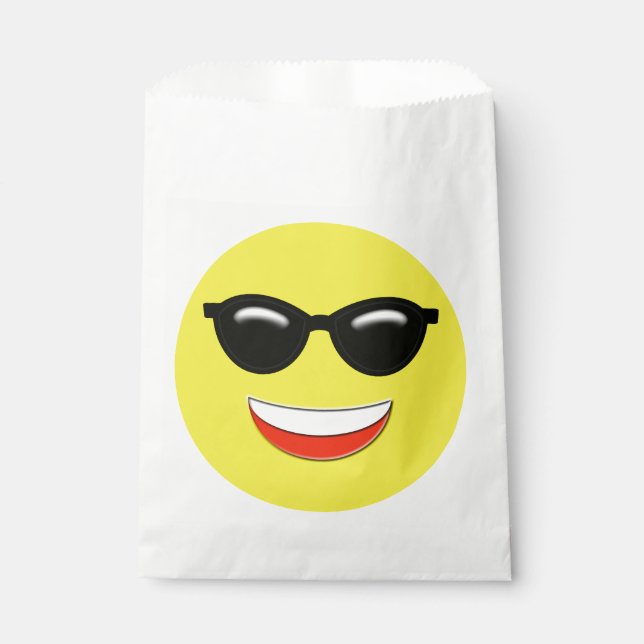 Sachets En Papier Lunettes de soleil cool Emoji (Devant)