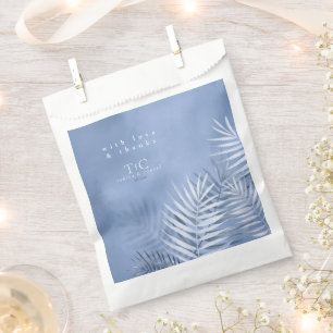 Sachets En Papier Lush Palm Leaf Mariage Merci Windsor Blue ID956