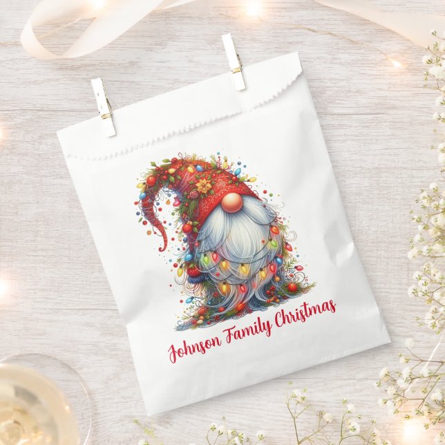 Sachets En Papier Lutin de Noël (Coupé)