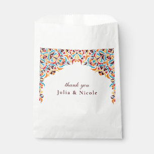 Sachets En Papier Luxe Fantaisiste Mariage Bordure Fleurie Style Ivo