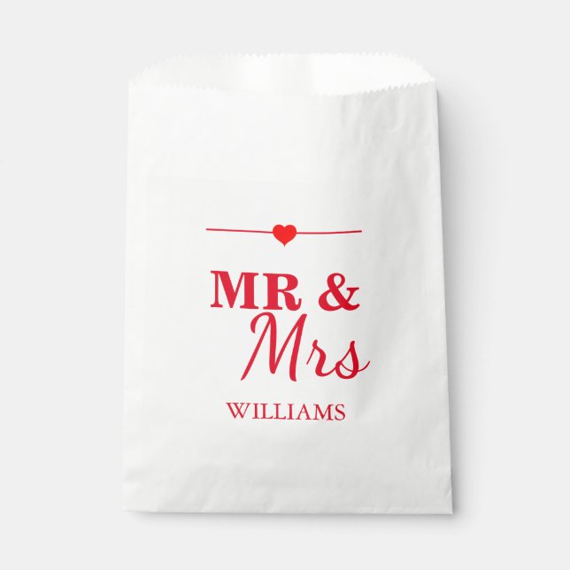Sachets En Papier M. & Mme Mariage (Devant)
