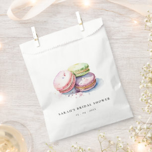 Sachets En Papier Macarons français à l'aquarelle Pâtisserie Enterre