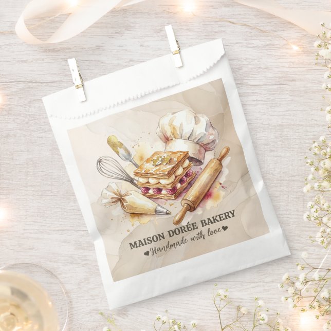 Sachets En Papier Magasin de boulangerie Pâtissier Dessert Friandise (Coupé)