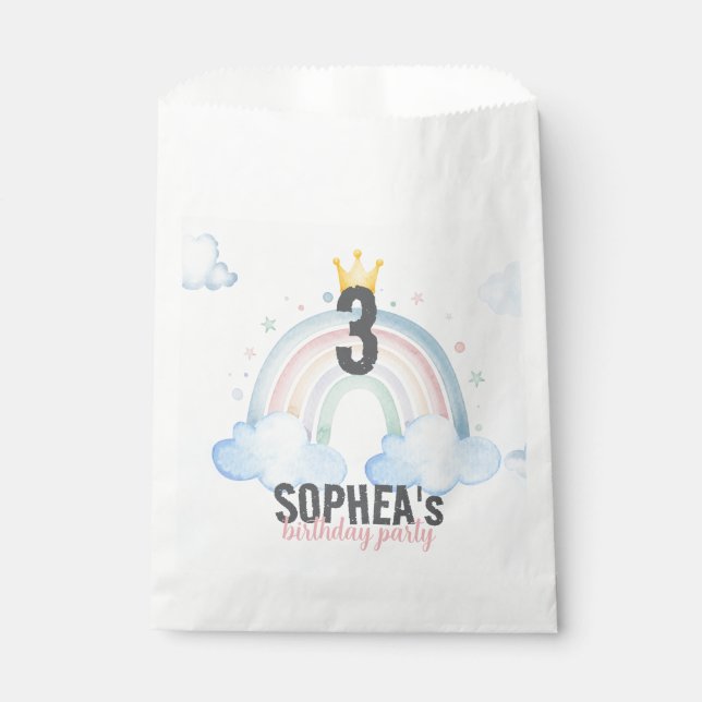 Sachets En Papier Magical Rainbow Birthday Invitation (Devant)