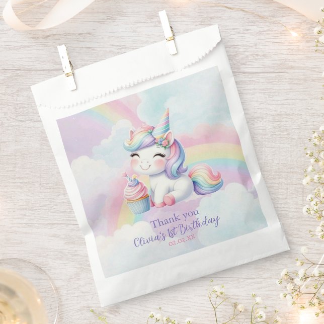 Sachets En Papier Magique et mignon Unicorn Anniversaire Fête Favori (Créateur téléchargé)