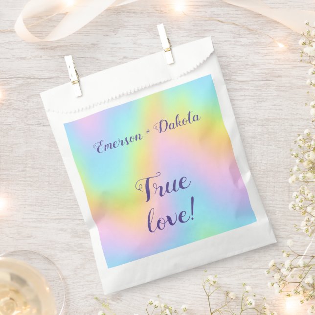 Sachets En Papier Magnificent Pastel Rainbow Wedding (Coupé)